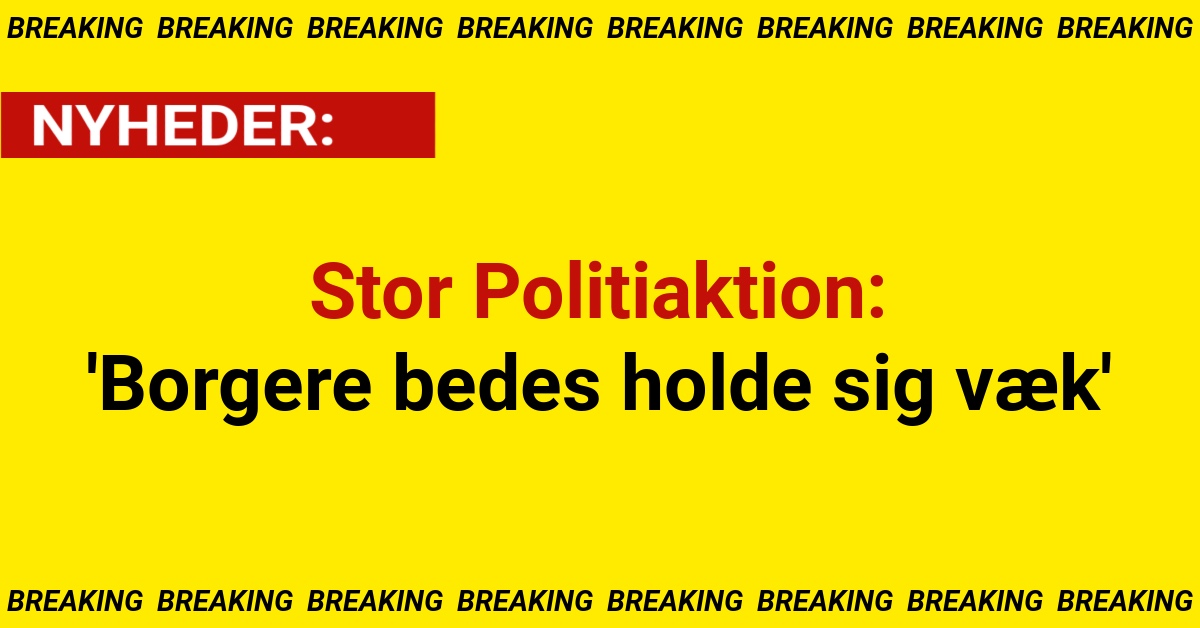 Stor Politiaktion: 'Borgere bedes holde sig væk'