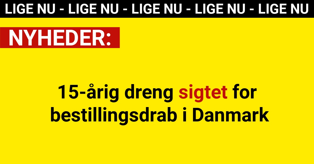 15-årig dreng sigtet for bestillingsdrab i Danmark