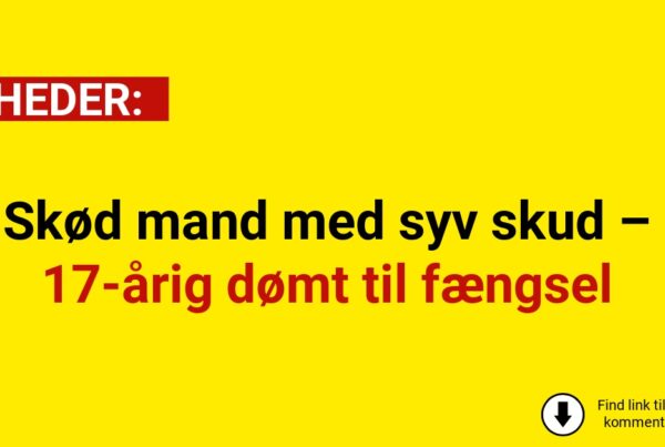Skød mand med syv skud – 17-årig dømt til fængsel