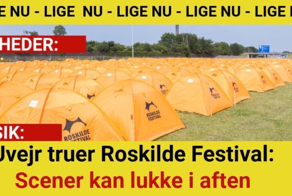 Uvejr truer Roskilde Festival: Scener kan lukke i aften