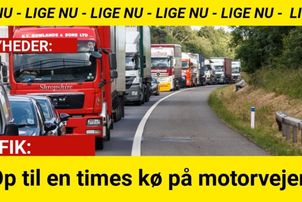 Op til en times kø på motorvejen