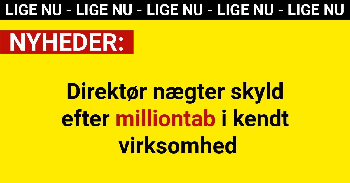 Direktør nægter skyld efter milliontab i kendt virksomhed