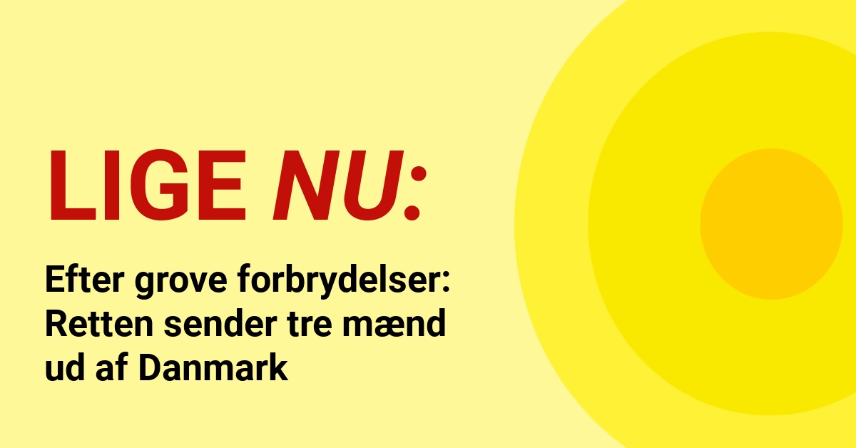 Efter grove forbrydelser: Retten sender tre mænd ud af Danmark