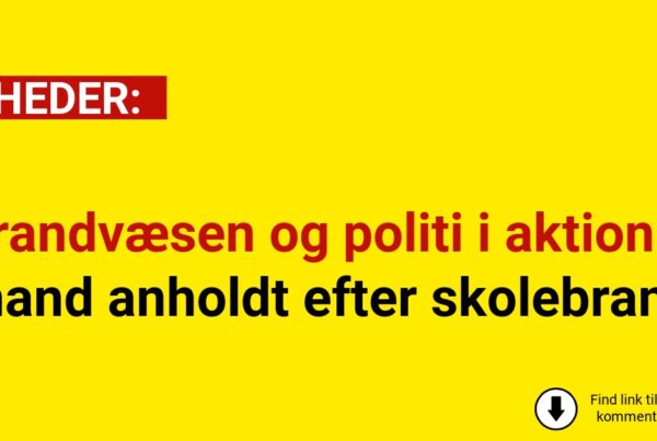 Brandvæsen og politi i aktion – mand anholdt efter skolebrand