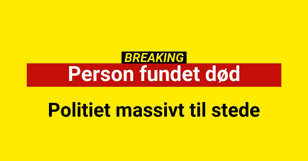 Person fundet død - Politiet massivt til stede