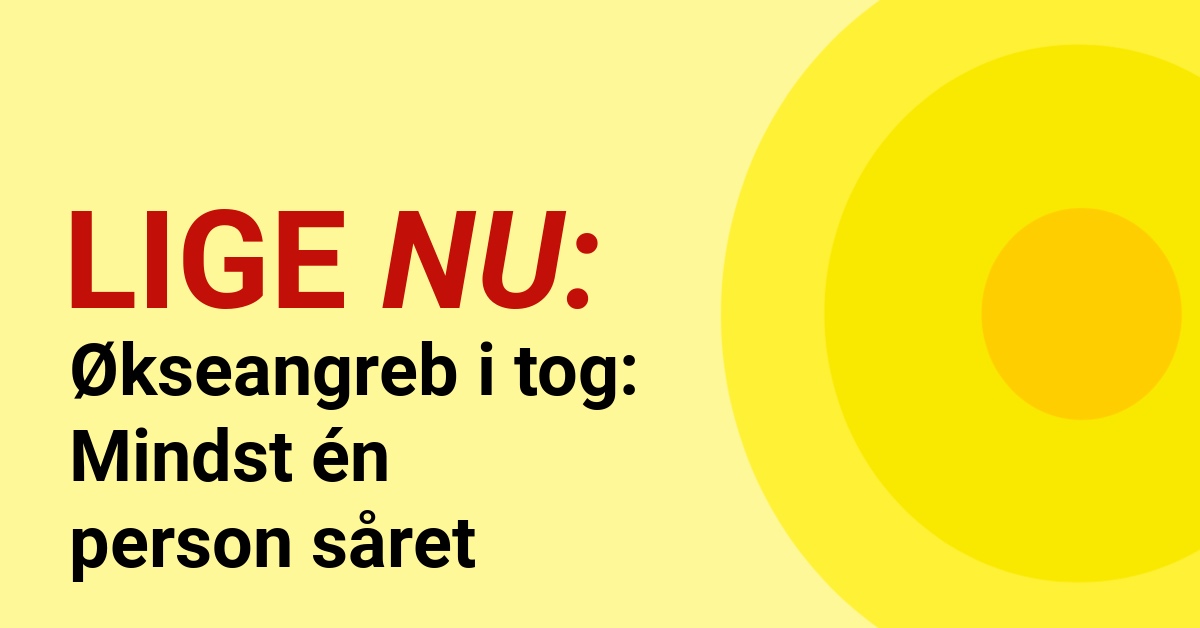 Økseangreb i tog: Mindst én person såret