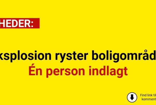 Eksplosion ryster boligområde: Én person indlagt