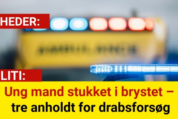 Ung mand stukket i brystet – tre anholdt for drabsforsøg