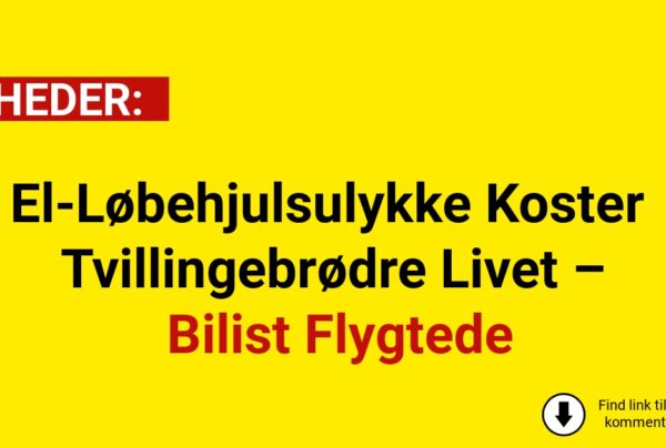 El-Løbehjulsulykke Koster Tvillingebrødre Livet – Bilist Flygtede