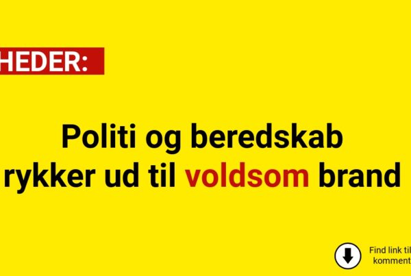 Politi og beredskab rykker ud til voldsom brand