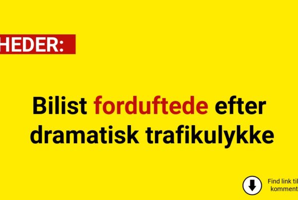 Bilist forduftede efter dramatisk trafikulykke