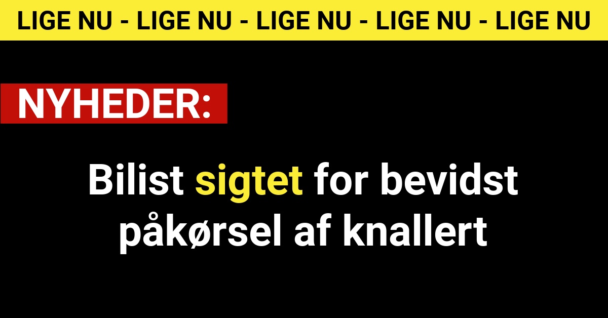 Bilist sigtet for bevidst påkørsel af knallert