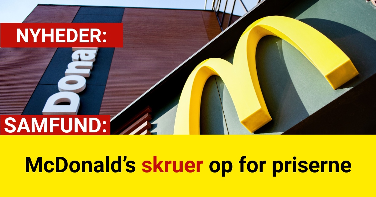 McDonald’s skruer op for priserne