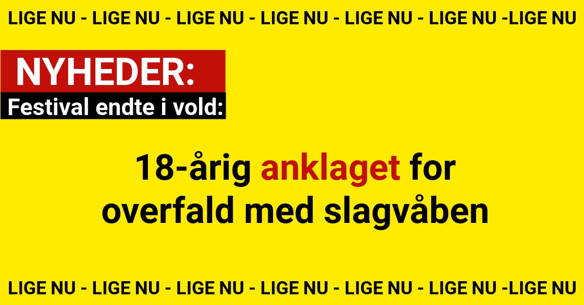 Festival endte i vold: 18-årig anklaget for overfald med slagvåben