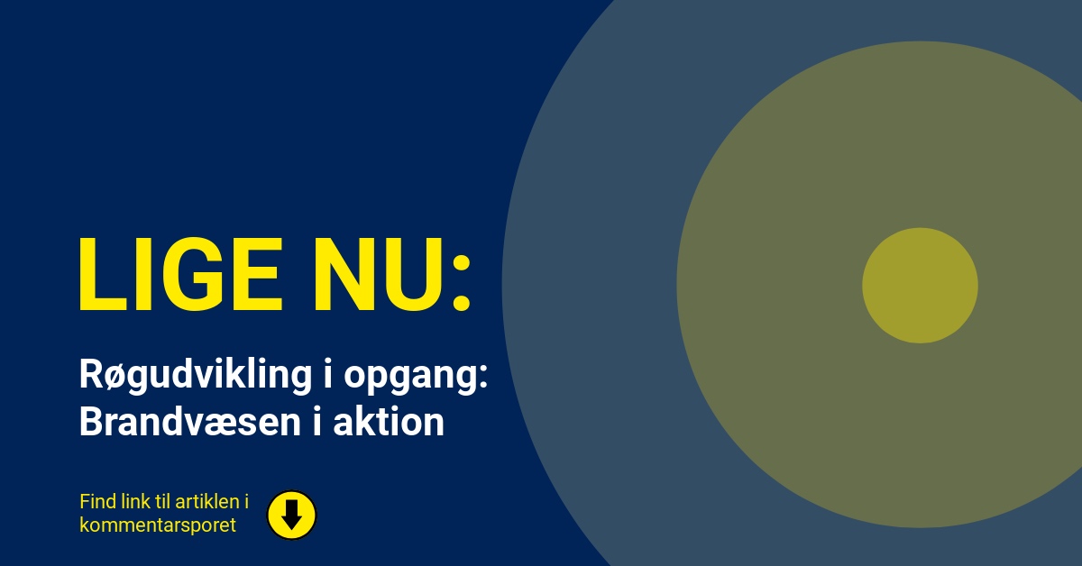 Røgudvikling i opgang: Brandvæsen i aktion