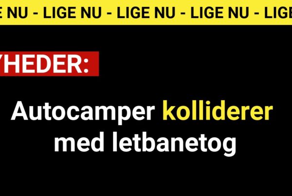 Autocamper kolliderer med letbanetog
