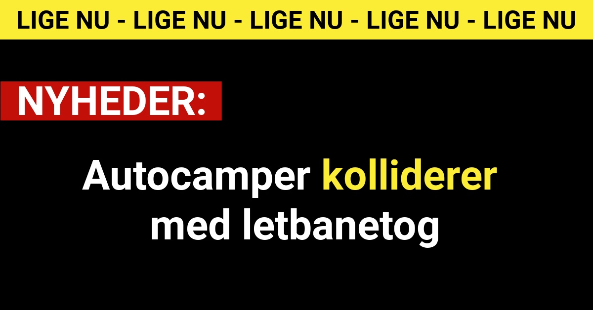 Autocamper kolliderer med letbanetog