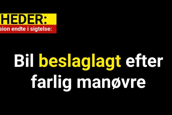 Diskussion endte i sigtelse: Bil beslaglagt efter farlig manøvre