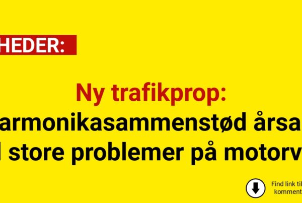 Ny trafikprop: Harmonikasammenstød årsag til store problemer på motorvej