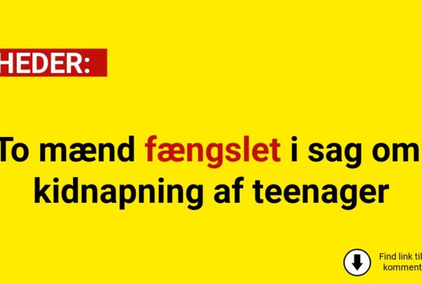 To mænd fængslet i sag om kidnapning af teenager