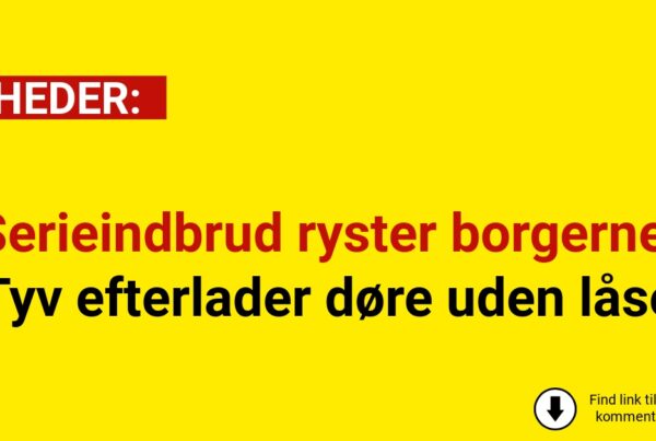 Serieindbrud ryster borgerne: Tyv efterlader døre uden låse