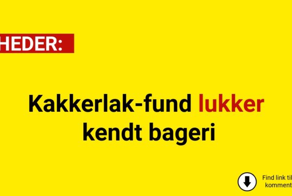 Kakkerlak-fund lukker kendt bageri