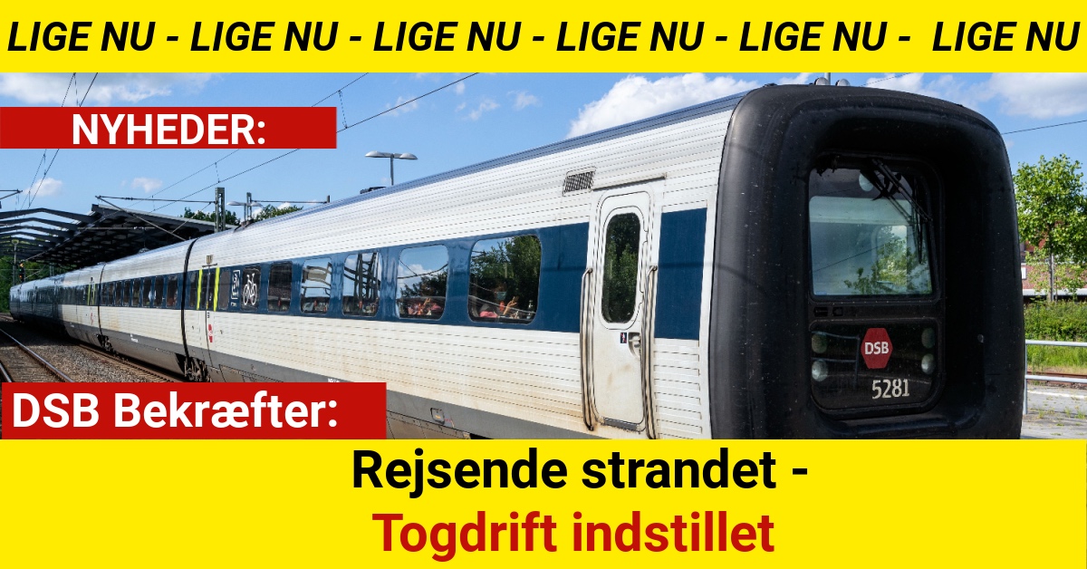 DSB Bekræfter: Rejsende strandet - Togdrift indstillet