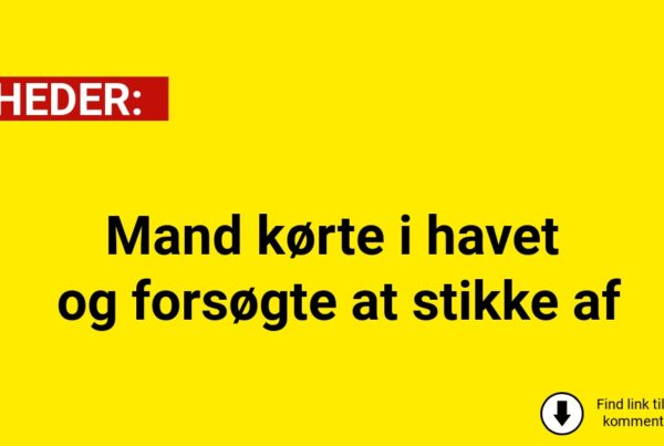 Mand kørte i havet og forsøgte at stikke af