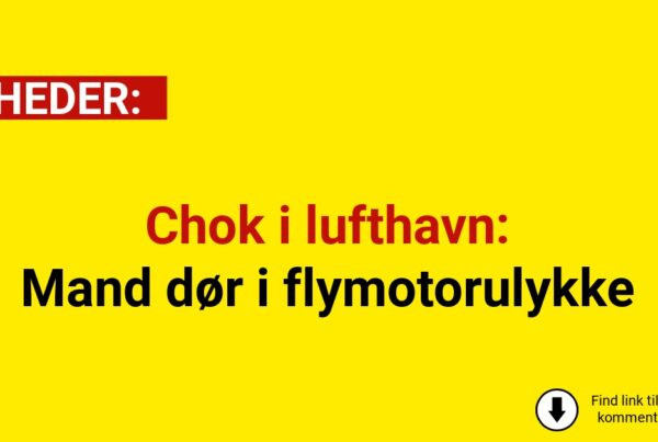 Chok i lufthavn: Mand dør i flymotorulykke