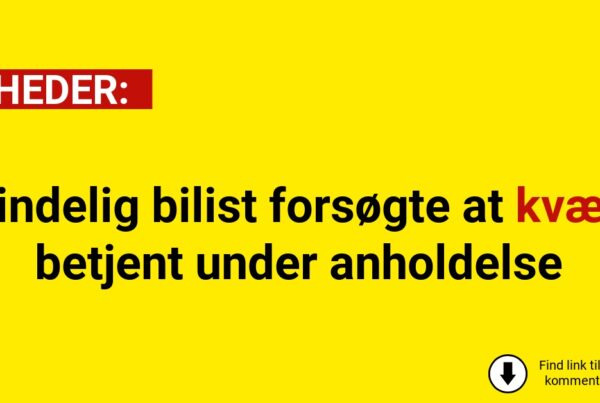 Kvindelig bilist forsøgte at kvæle betjent under anholdelse