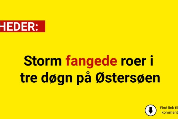 Storm fangede roer i tre døgn på Østersøen