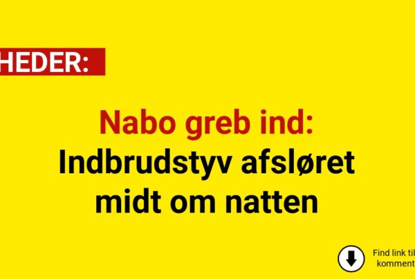 Nabo greb ind: Indbrudstyv afsløret midt om natten