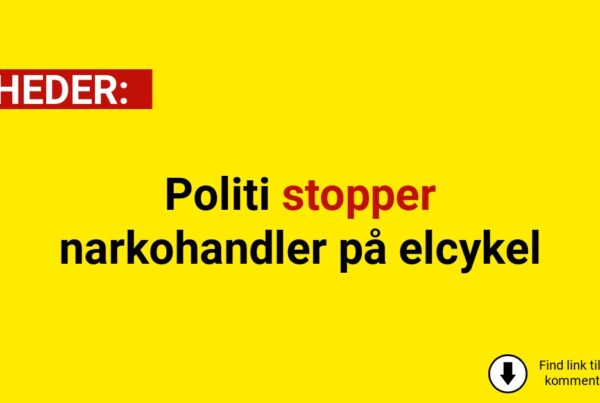 Politi stopper narkohandler på elcykel
