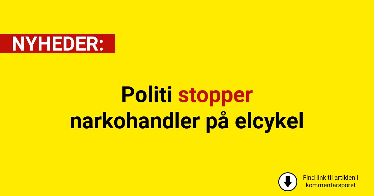 Politi stopper narkohandler på elcykel
