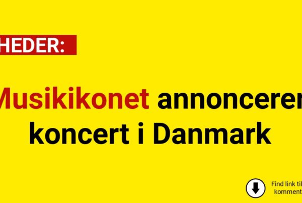 Musikikonet annoncerer koncert i Danmark