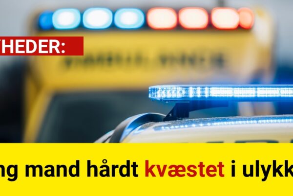 Ung mand hårdt kvæstet i ulykke