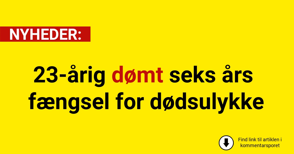 23-årig dømt seks års fængsel for dødsulykke