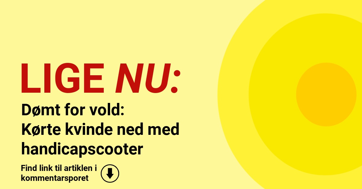 Dømt for vold: Kørte kvinde ned med handicapscooter