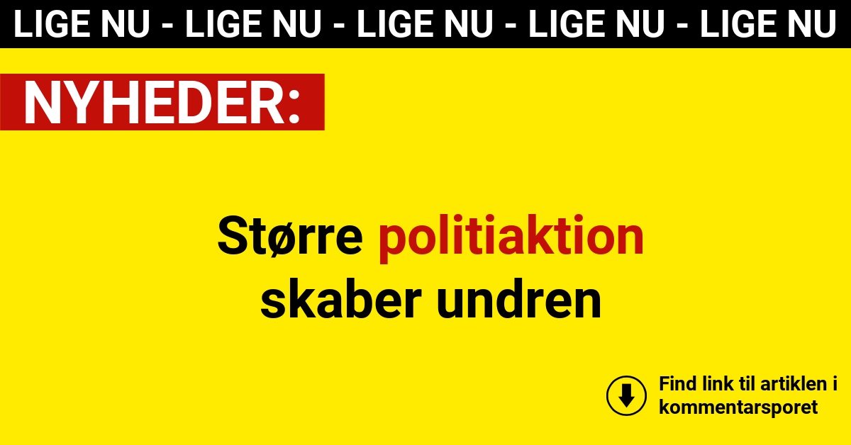 Større politiaktion skaber undren