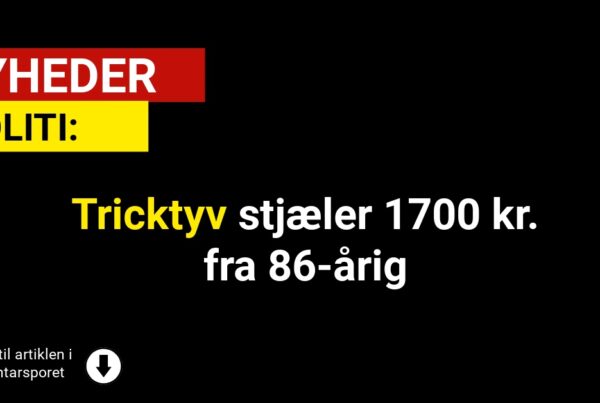 Tricktyv stjæler 1700 kr. fra 86-årig