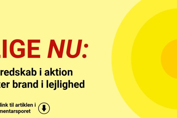 Beredskab i aktion efter brand i lejlighed