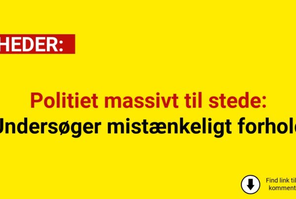Politiet massivt til stede: 'Undersøger mistænkeligt forhold'