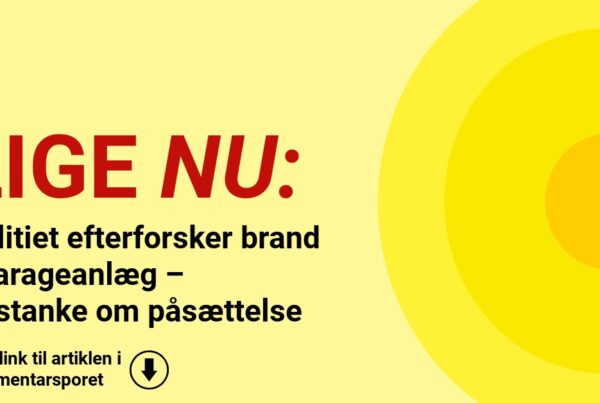 Politiet efterforsker brand i garageanlæg – mistanke om påsættelse