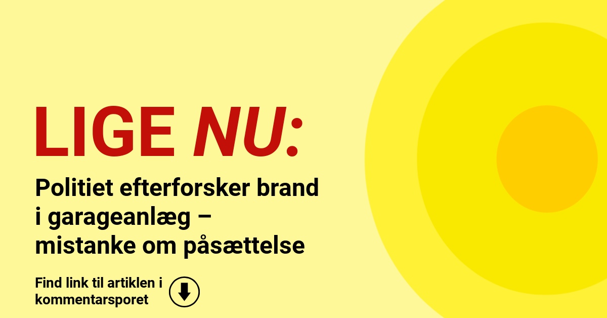 Politiet efterforsker brand i garageanlæg – mistanke om påsættelse