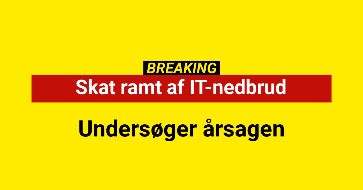 Skat ramt af IT-nedbrud – undersøger årsagen