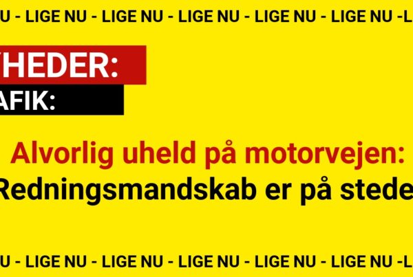 Alvorlig uheld på motorvejen: Redningsmandskab er på stedet