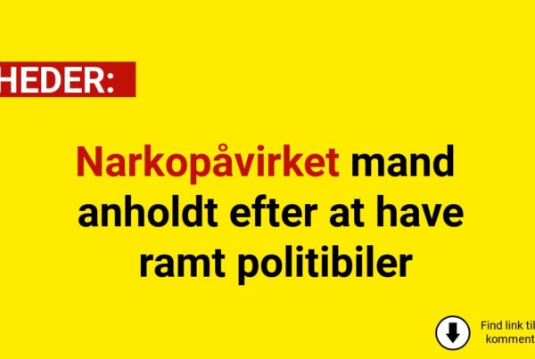Narkopåvirket mand anholdt efter at have ramt politibiler