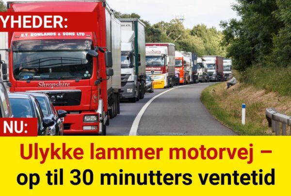 Ulykke lammer motorvej – op til 30 minutters ventetid