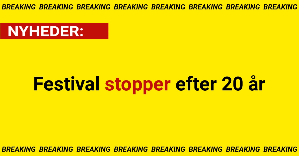 Festival stopper efter 20 år