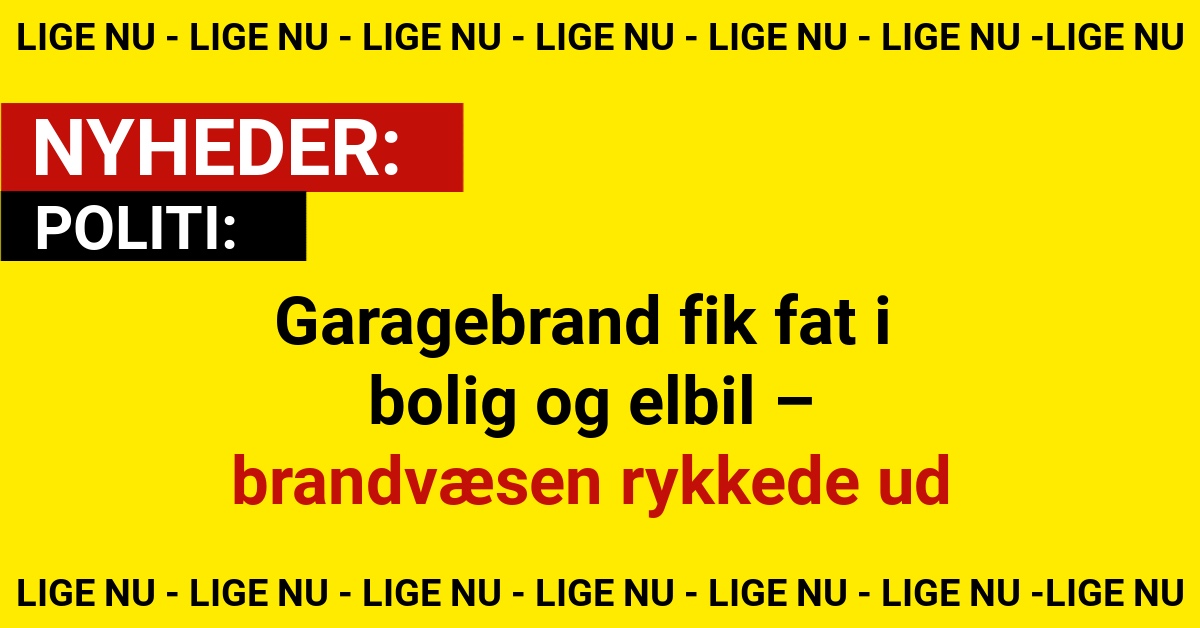 Garagebrand fik fat i bolig og elbil – brandvæsen rykkede ud